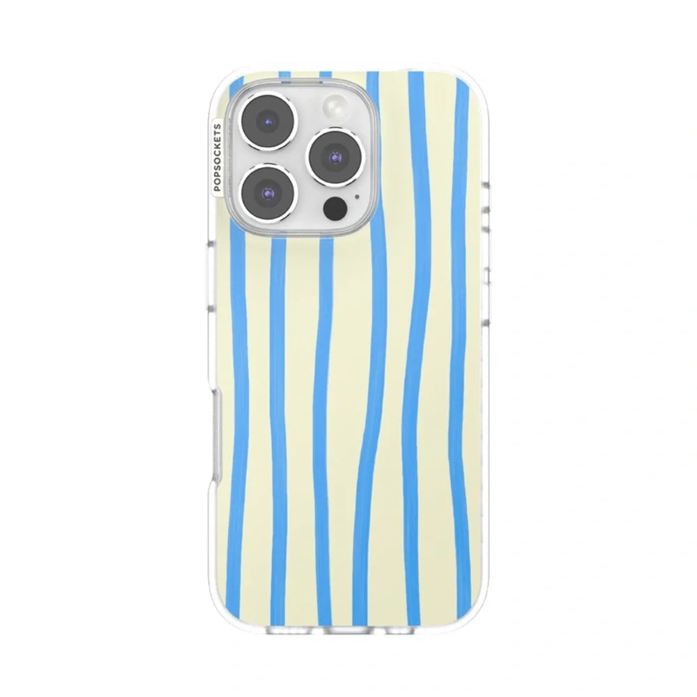Blue and Cream Striped Phone Case